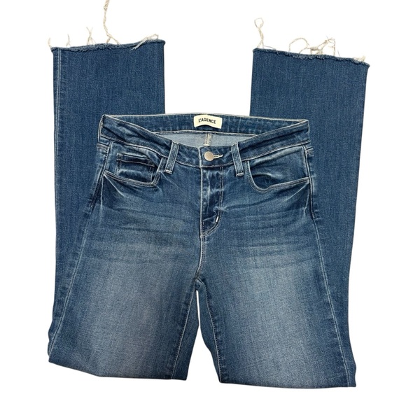 L'AGENCE Sneeki Mid Rise Straight Jeans in Stanton Size 25 - Picture 4 of 8